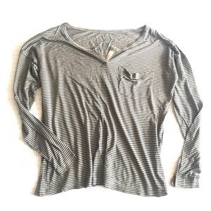 Kensie Striped Long Sleeve Top